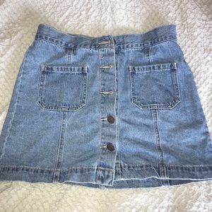 forever 21 denim skirt with pockets